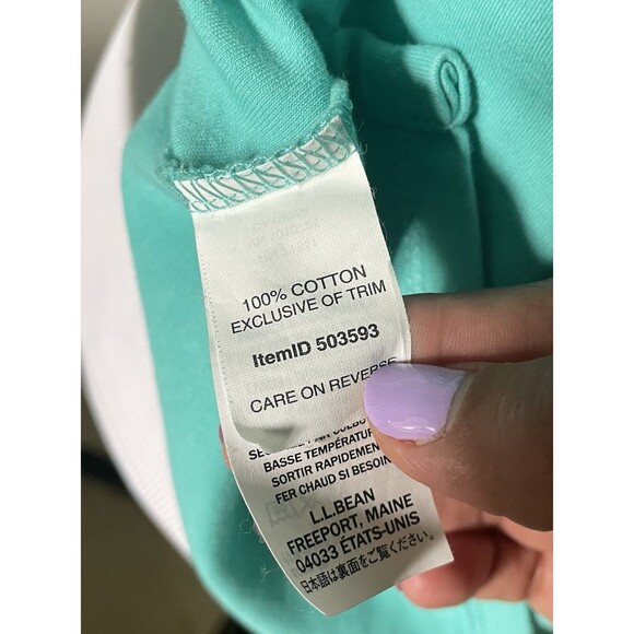 L.Lbean Three-Quarter Sleeve Tunic Top 100 Cotton Women’s Medium Size - Picture 9 of 9